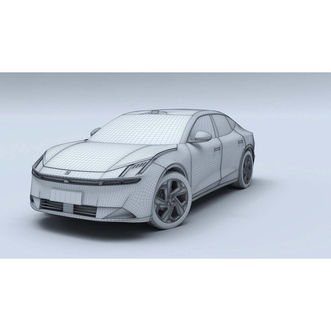 Lynk & Co Z10 3D Model – Low Poly Electric Sedan, FBX & OBJ Formats - View 14