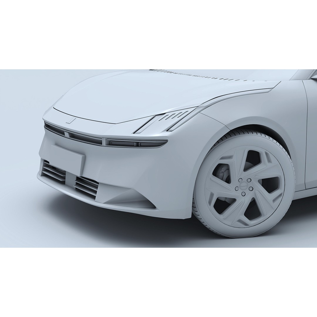 Lynk & Co Z10 3D Model – Low Poly Electric Sedan, FBX & OBJ Formats - View 15