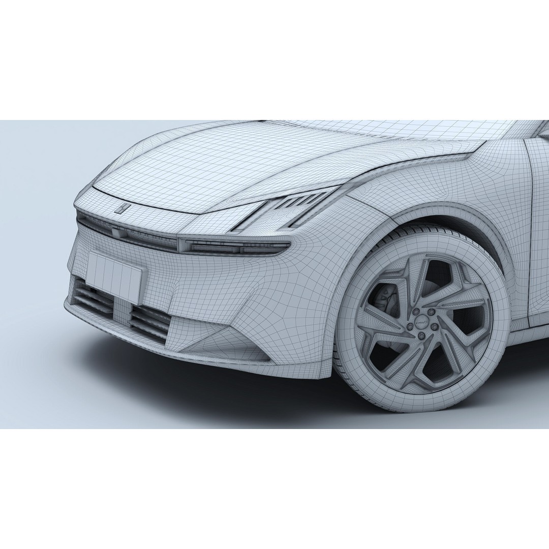 Lynk & Co Z10 3D Model – Low Poly Electric Sedan, FBX & OBJ Formats - View 16
