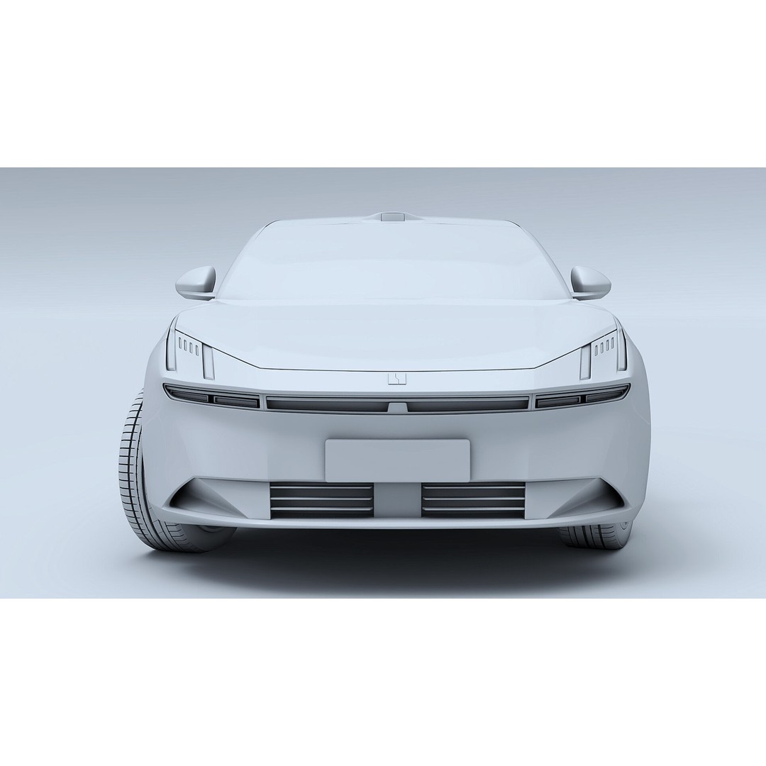 Lynk & Co Z10 3D Model – Low Poly Electric Sedan, FBX & OBJ Formats - View 17