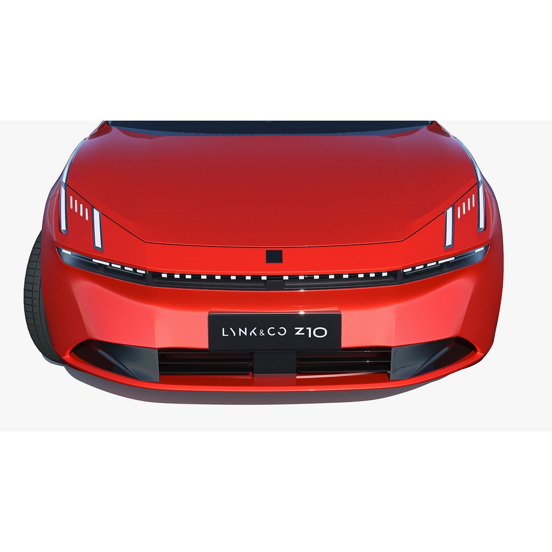 Lynk & Co Z10 3D Model – Low Poly Electric Sedan, FBX & OBJ Formats - View 8