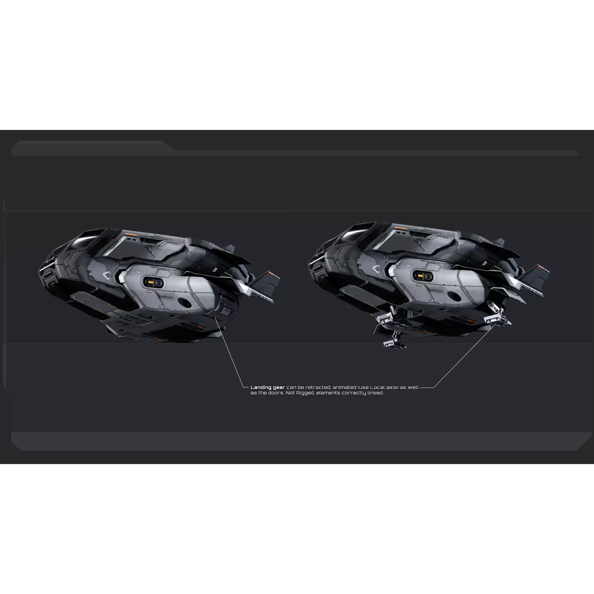 SF STALKER Spaceship - Low-Poly Game-Ready 3D Model - View 13