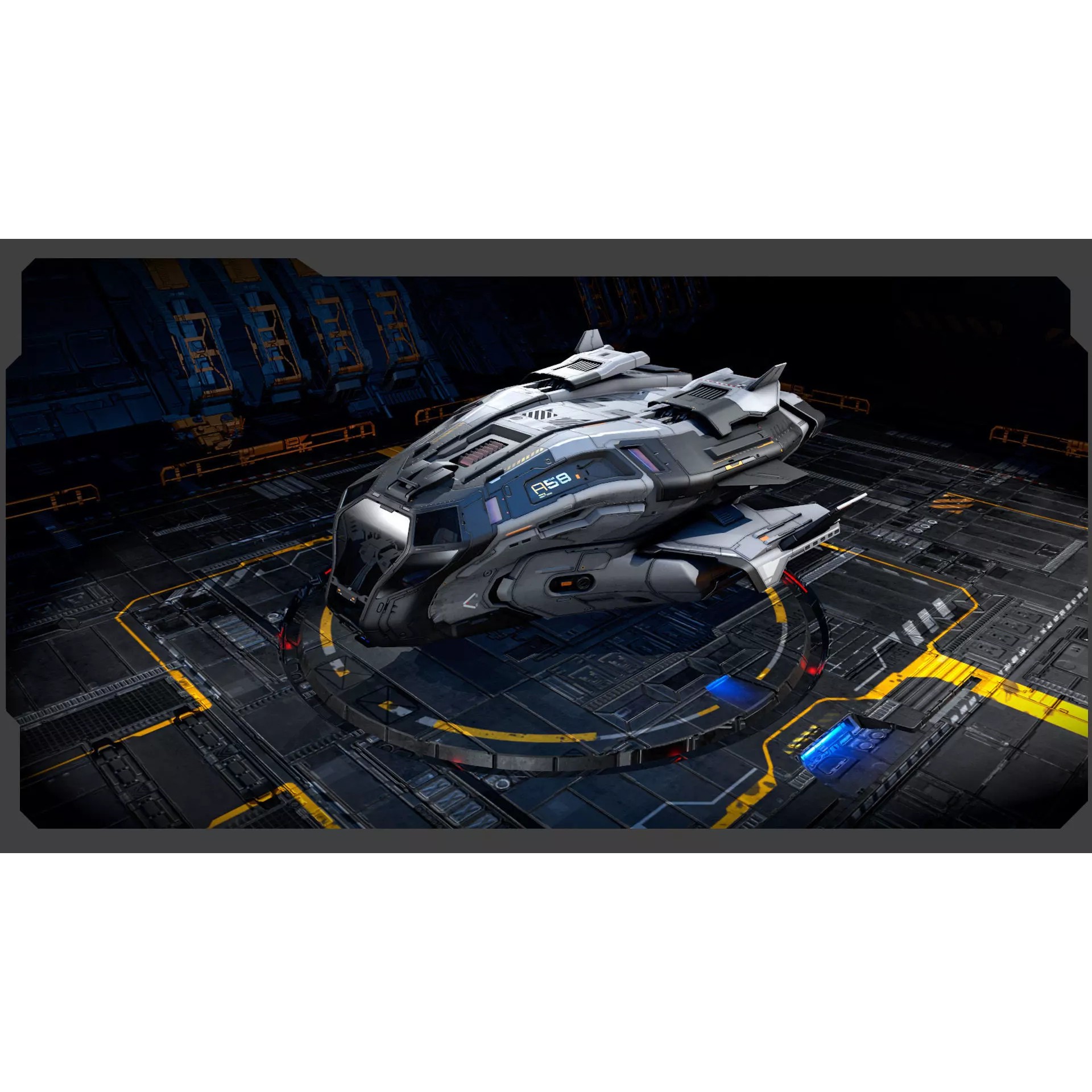 SF STALKER Spaceship - Low-Poly Game-Ready 3D Model - View 3