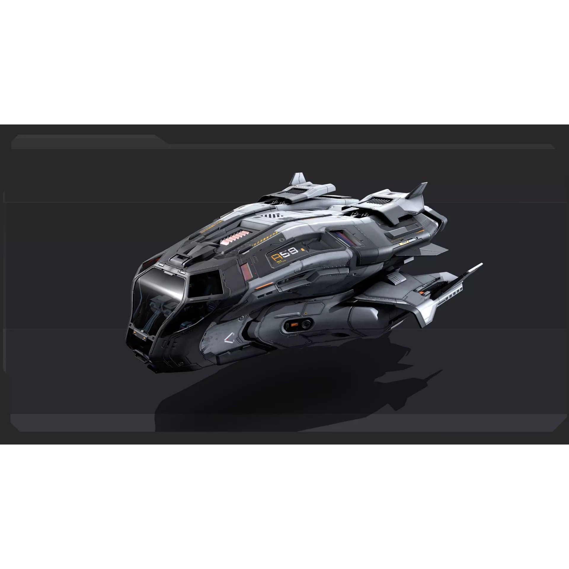 SF STALKER Spaceship - Low-Poly Game-Ready 3D Model - View 4