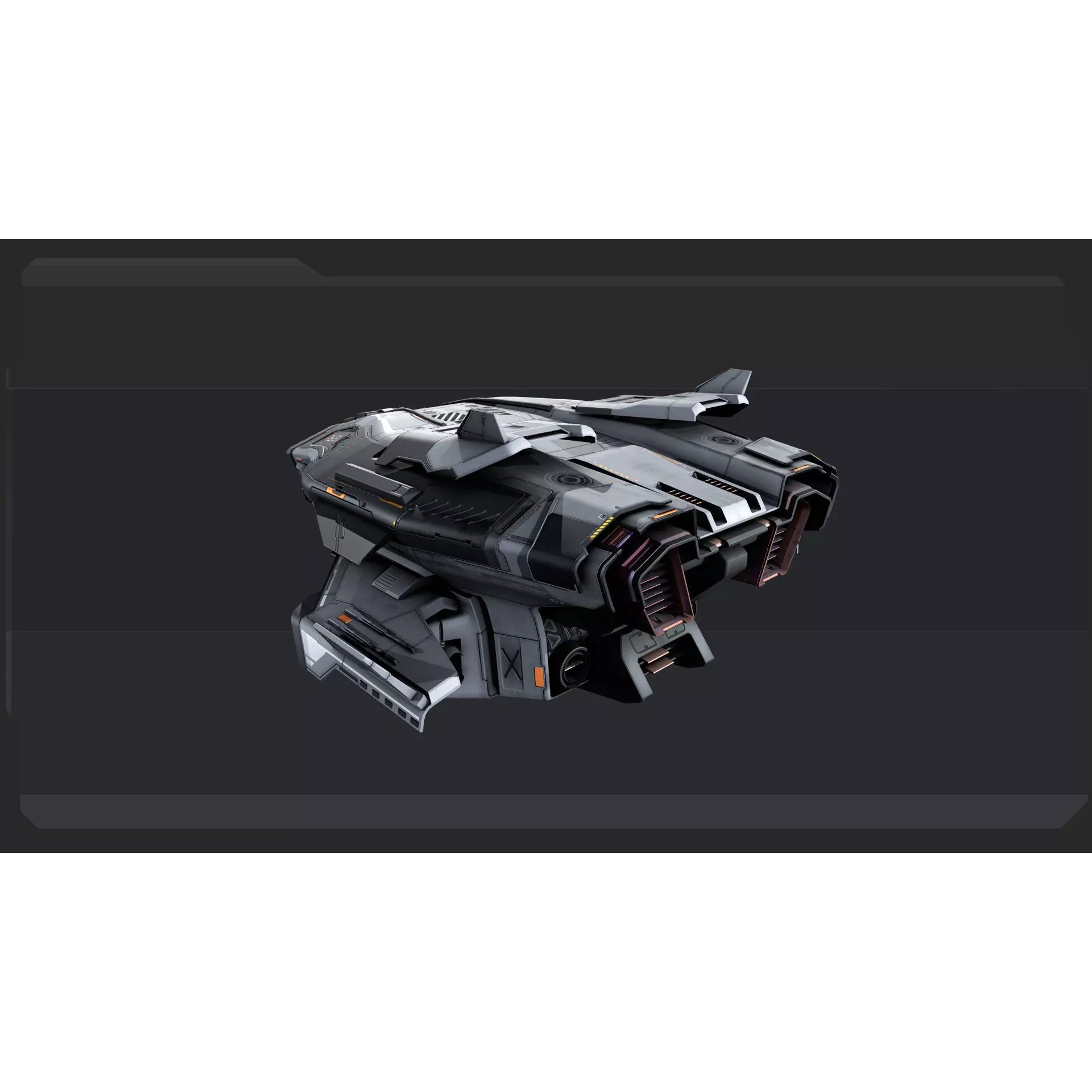 SF STALKER Spaceship - Low-Poly Game-Ready 3D Model - View 8