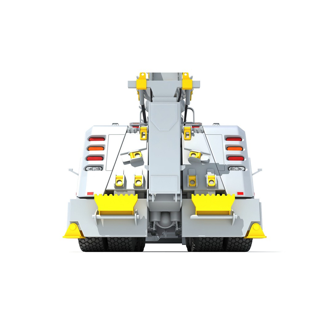 Recovery Service Wrecker Tow Truck 3D Model – High Poly Game Asset, FBX, OBJ - View 17