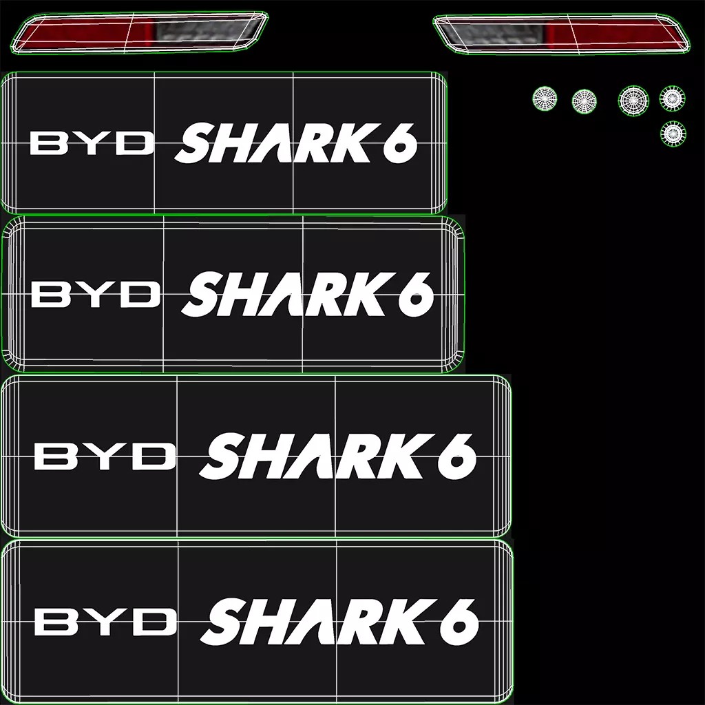 2026 BYD Shark 6 Pickup 3D Model – Game-Ready PBR Vehicle, FBX, OBJ