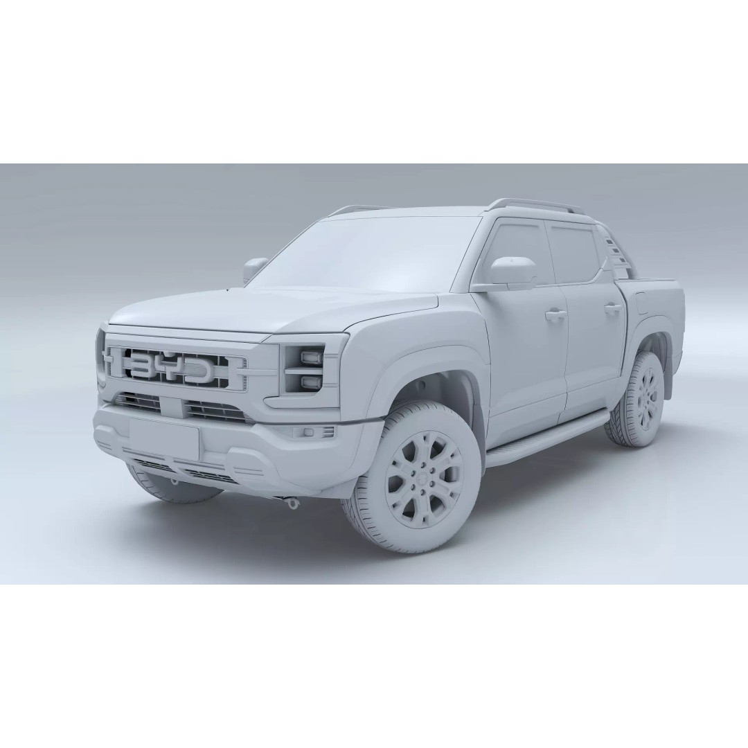 2026 BYD Shark 6 Pickup 3D Model – Game-Ready PBR Vehicle, FBX, OBJ - View 23