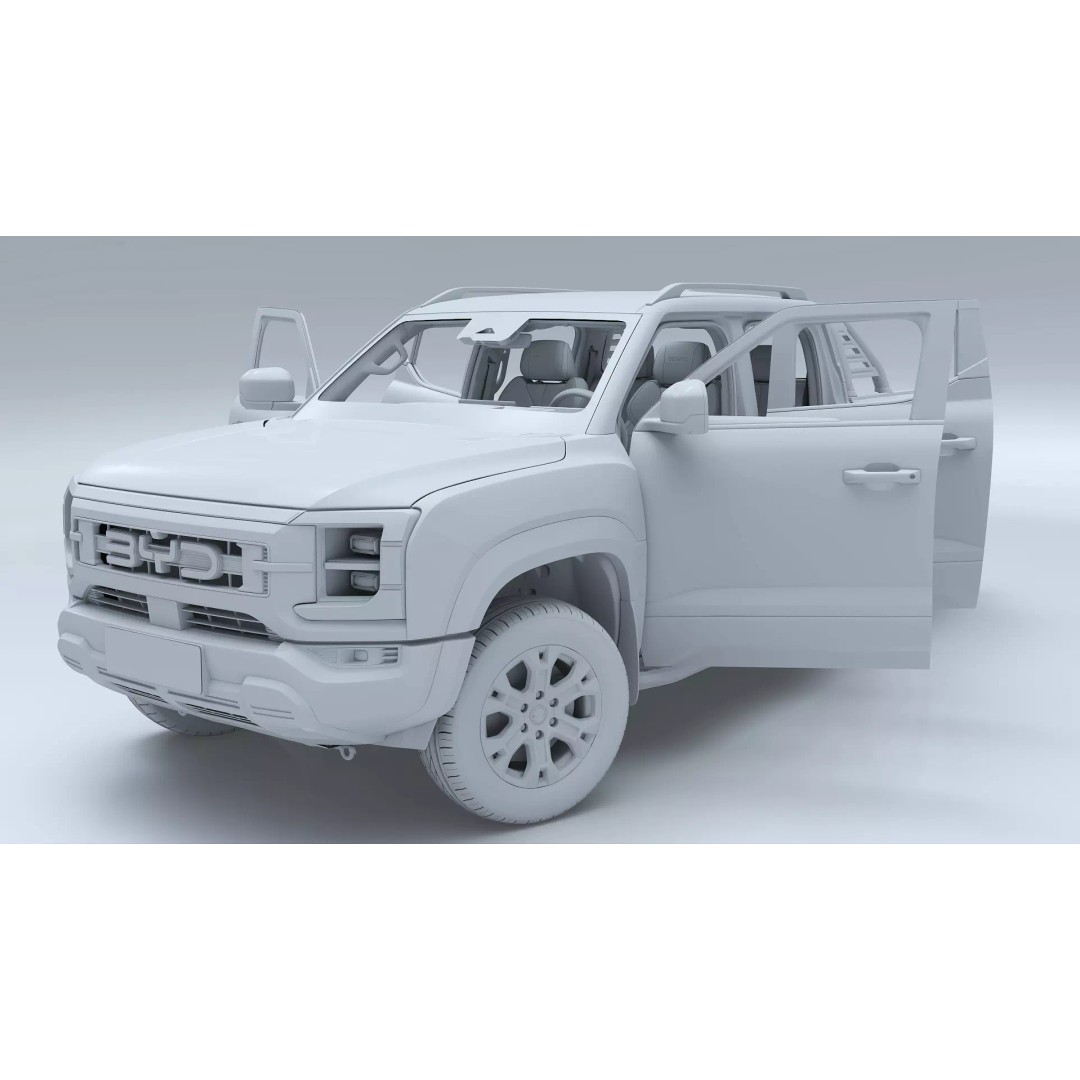 2026 BYD Shark 6 Pickup 3D Model – Game-Ready PBR Vehicle, FBX, OBJ - View 29