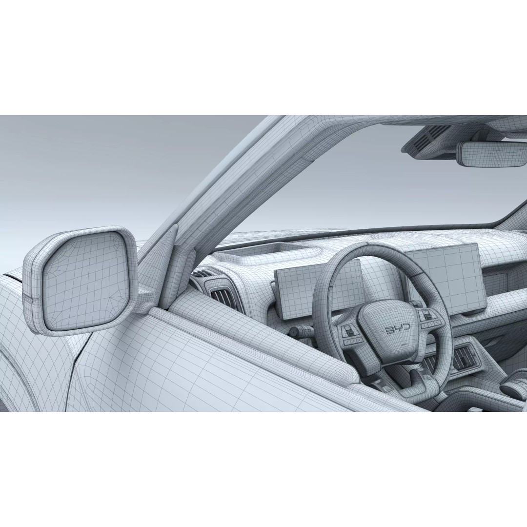 2026 BYD Shark 6 Pickup 3D Model – Game-Ready PBR Vehicle, FBX, OBJ - View 32