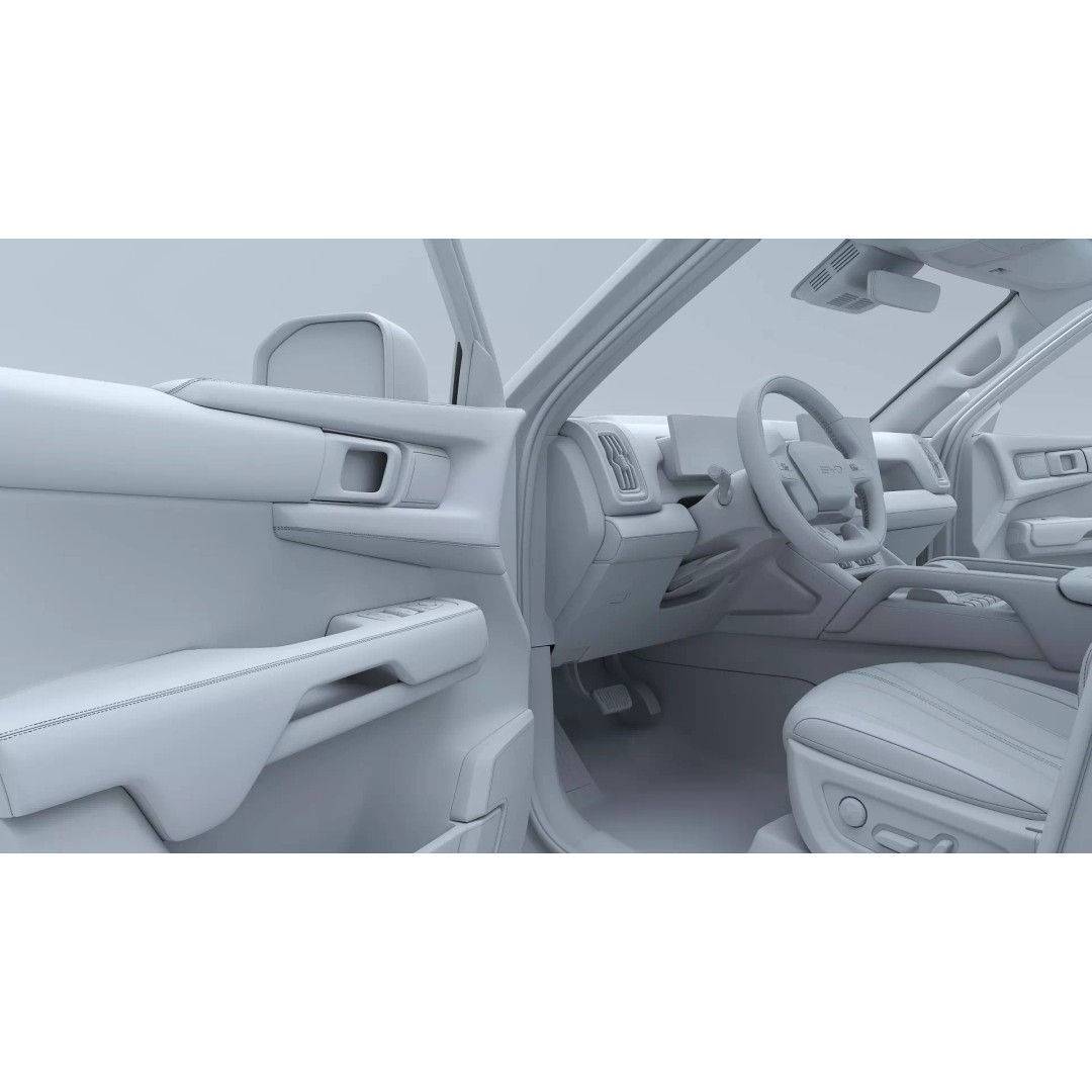 2026 BYD Shark 6 Pickup 3D Model – Game-Ready PBR Vehicle, FBX, OBJ - View 33