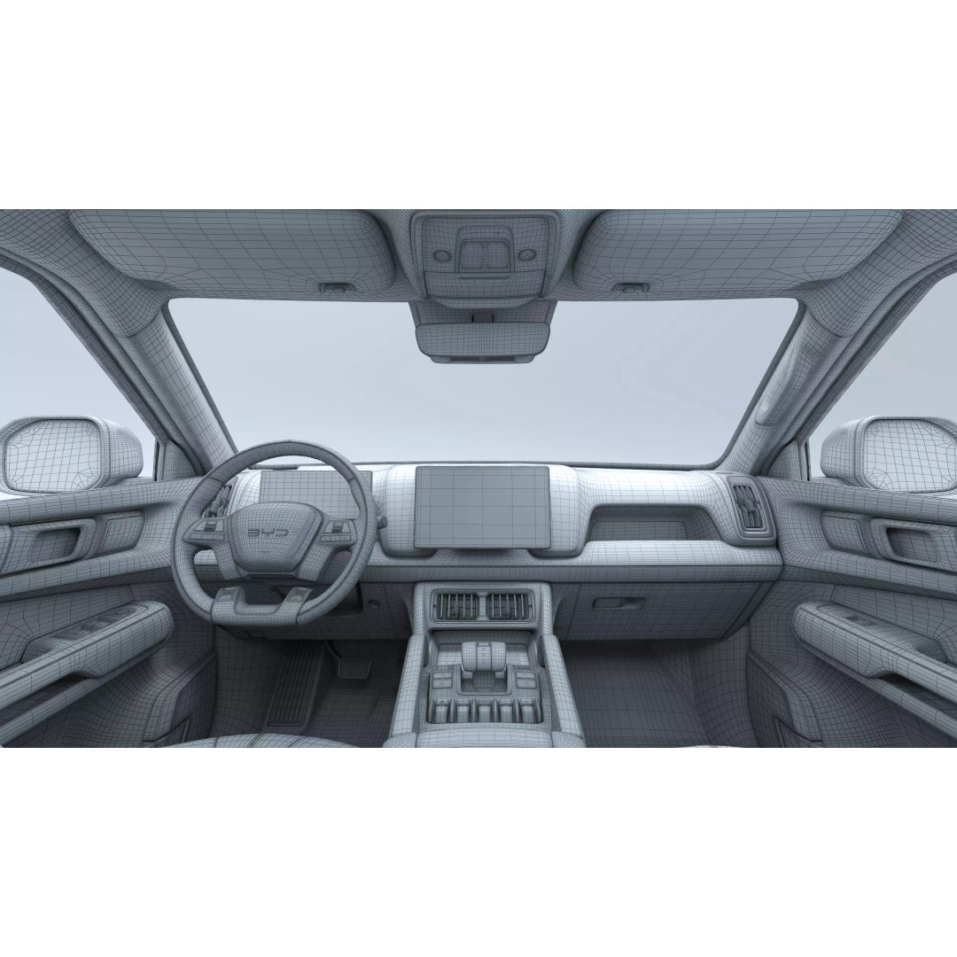 2026 BYD Shark 6 Pickup 3D Model – Game-Ready PBR Vehicle, FBX, OBJ - View 36