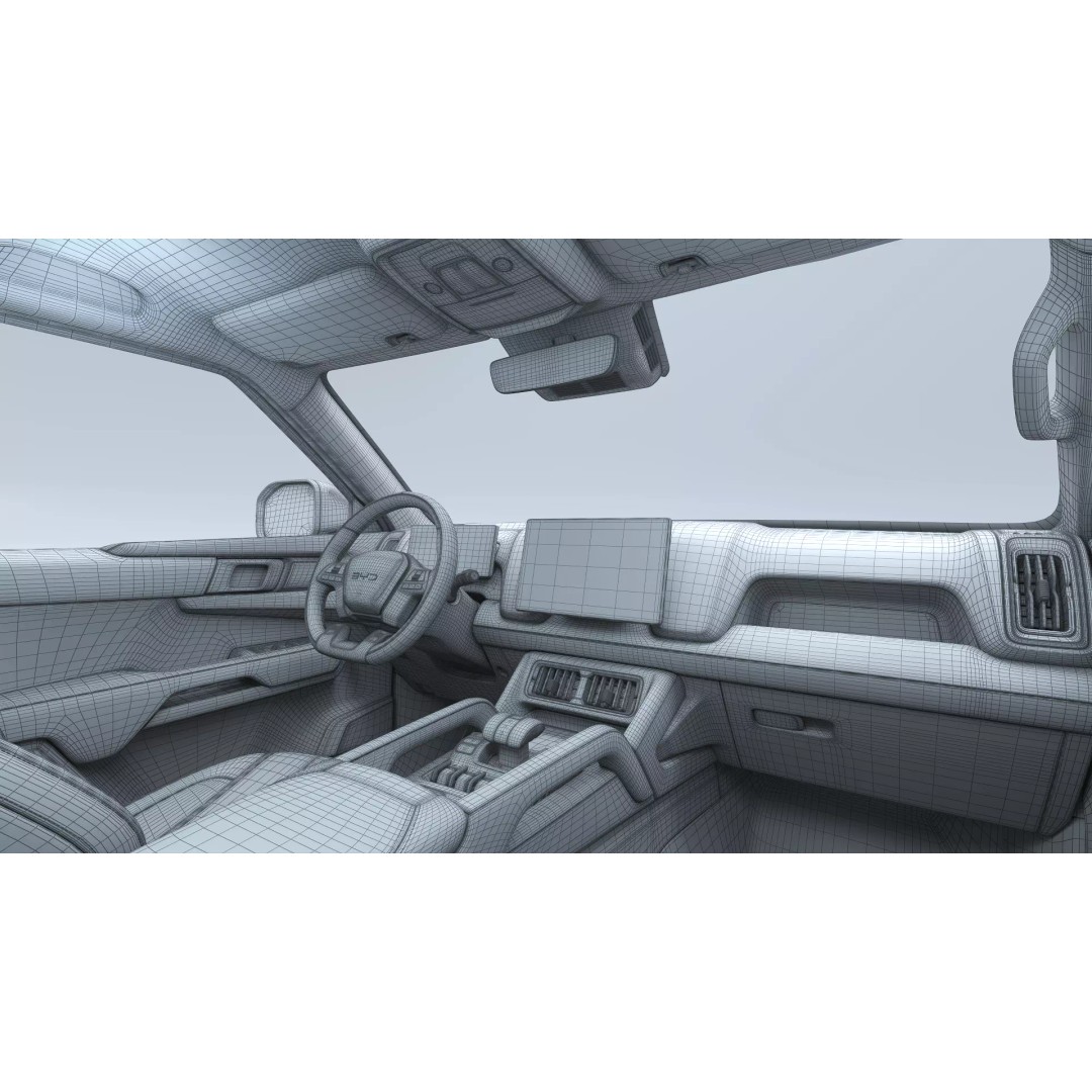 2026 BYD Shark 6 Pickup 3D Model – Game-Ready PBR Vehicle, FBX, OBJ - View 38