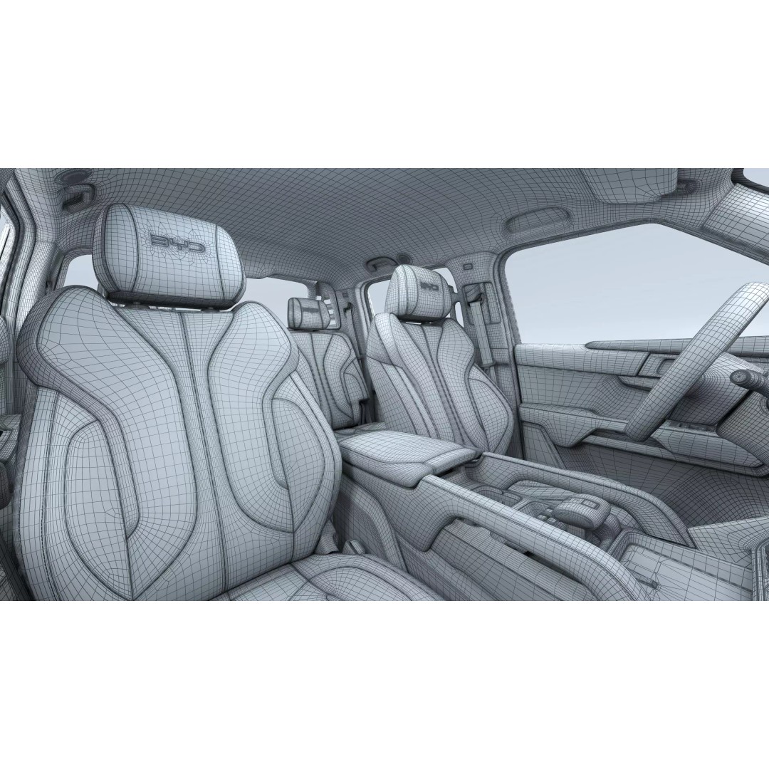 2026 BYD Shark 6 Pickup 3D Model – Game-Ready PBR Vehicle, FBX, OBJ - View 40