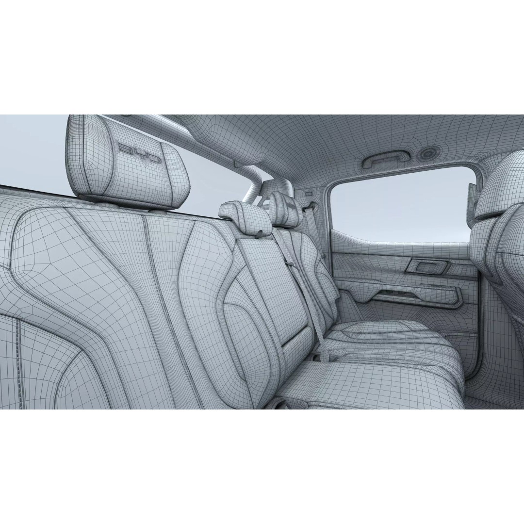 2026 BYD Shark 6 Pickup 3D Model – Game-Ready PBR Vehicle, FBX, OBJ - View 42