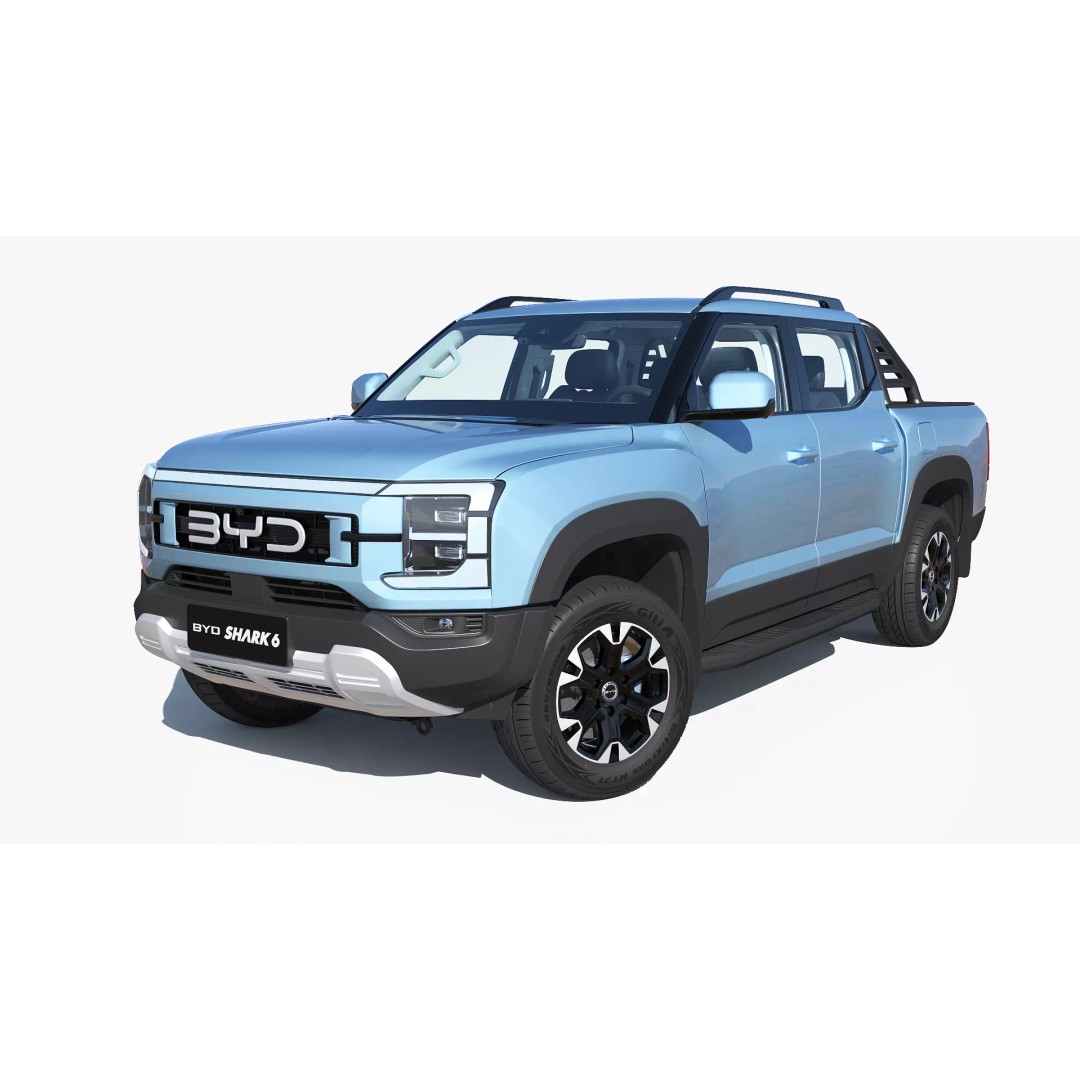 2026 BYD Shark 6 Pickup 3D Model – Game-Ready PBR Vehicle, FBX, OBJ - View 5