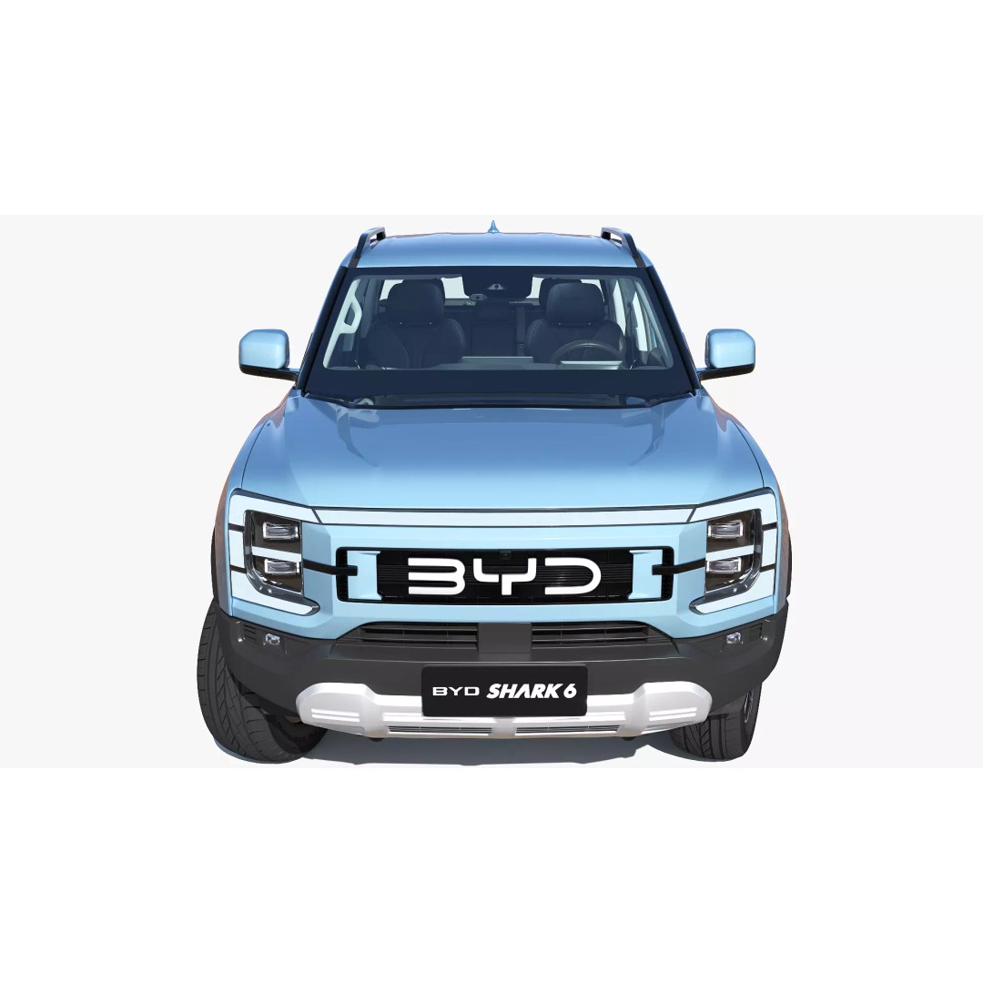 2026 BYD Shark 6 Pickup 3D Model – Game-Ready PBR Vehicle, FBX, OBJ - View 8