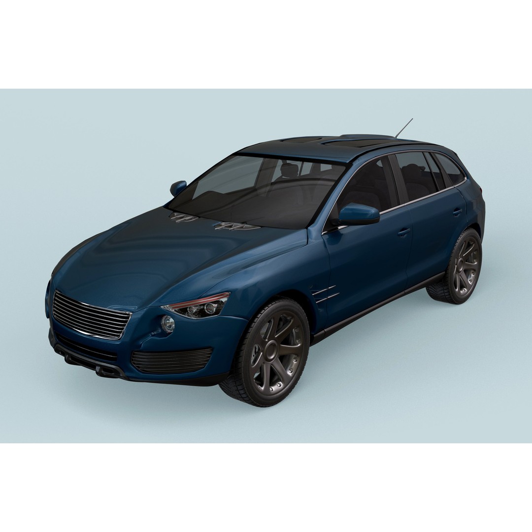 SUV Car 3D Model – High Poly Game Asset, FBX, OBJ, C4D - View 10