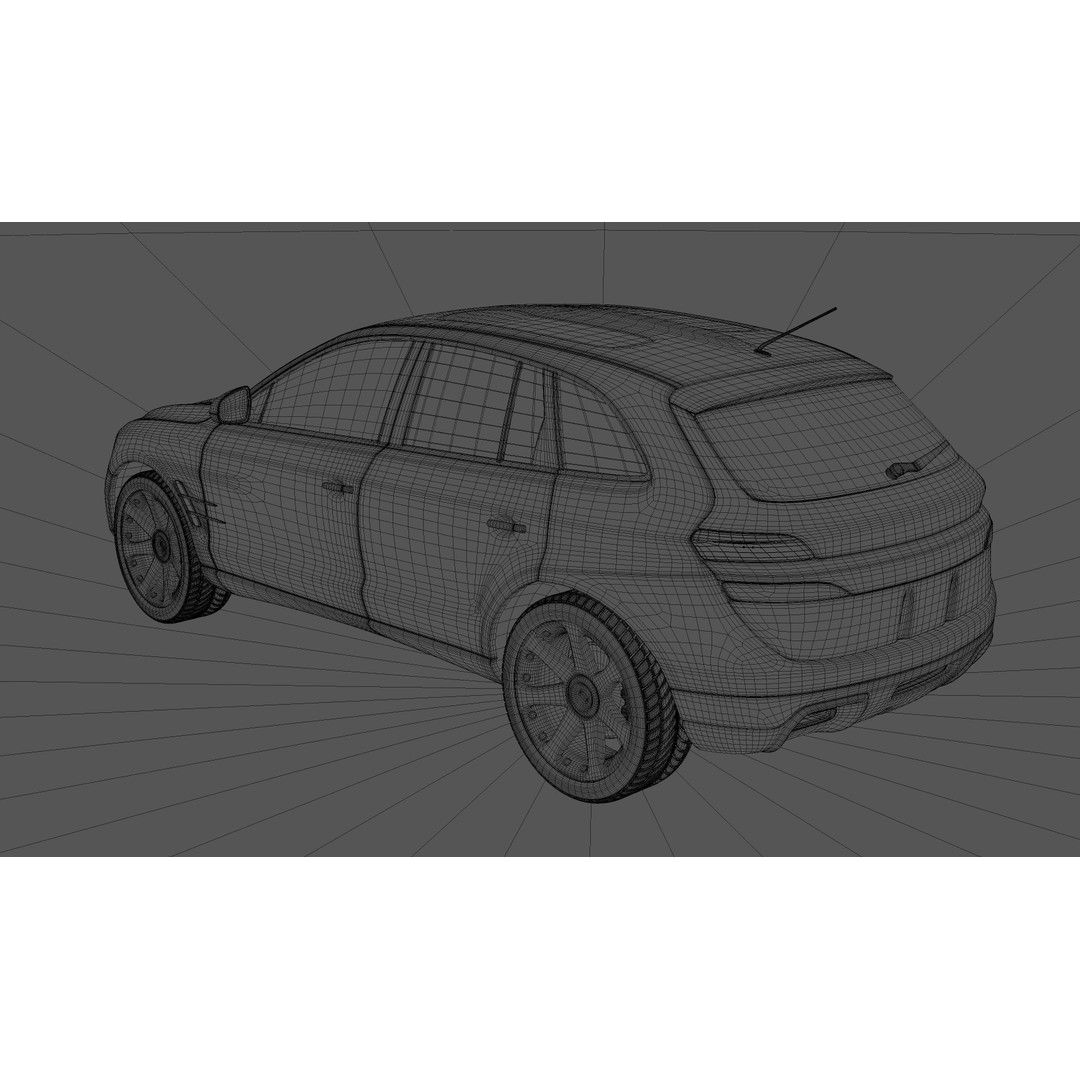 SUV Car 3D Model – High Poly Game Asset, FBX, OBJ, C4D - View 11
