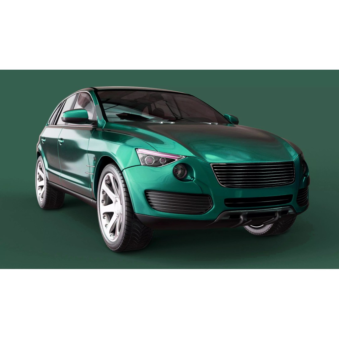 SUV Car 3D Model – High Poly Game Asset, FBX, OBJ, C4D - View 2