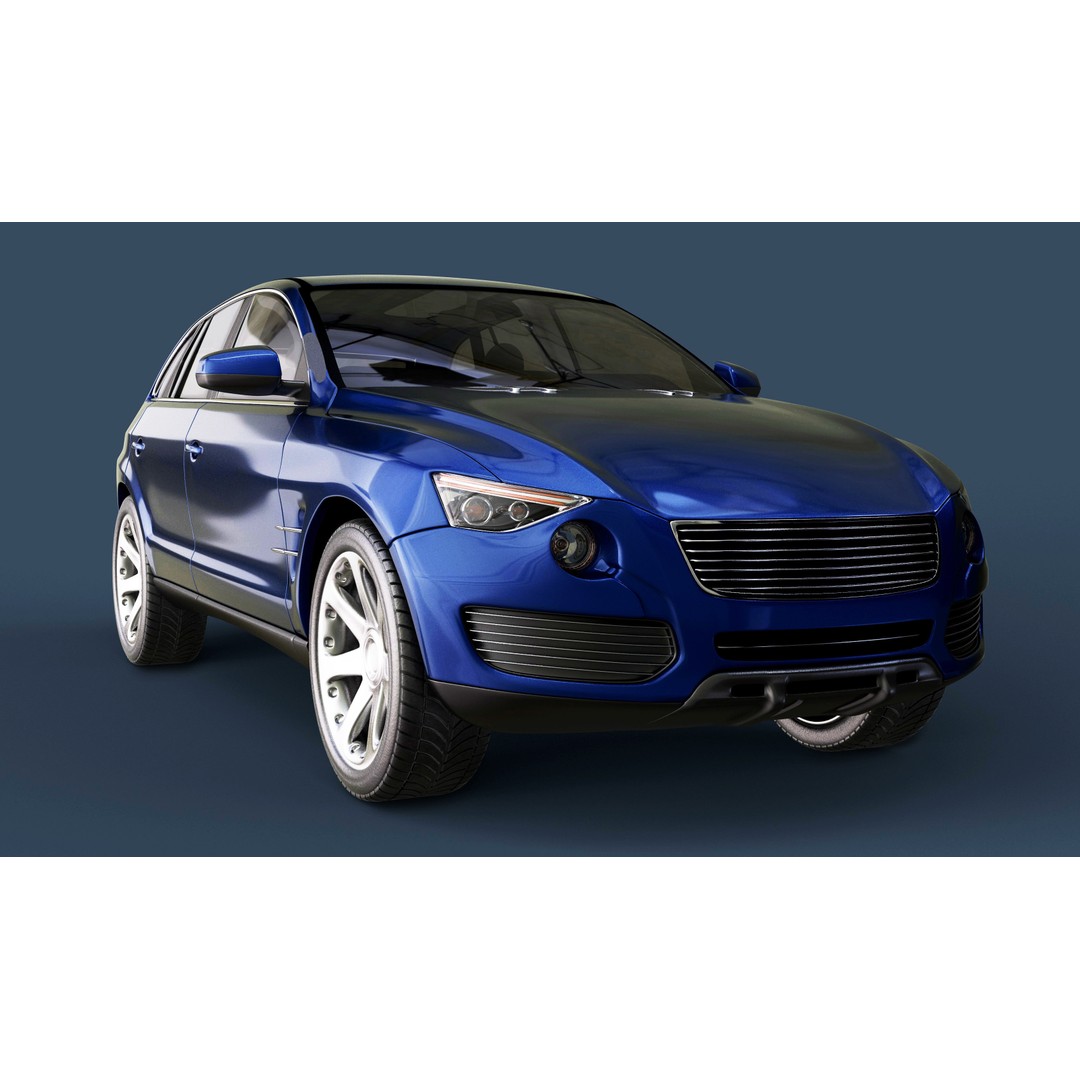 SUV Car 3D Model – High Poly Game Asset, FBX, OBJ, C4D - View 4