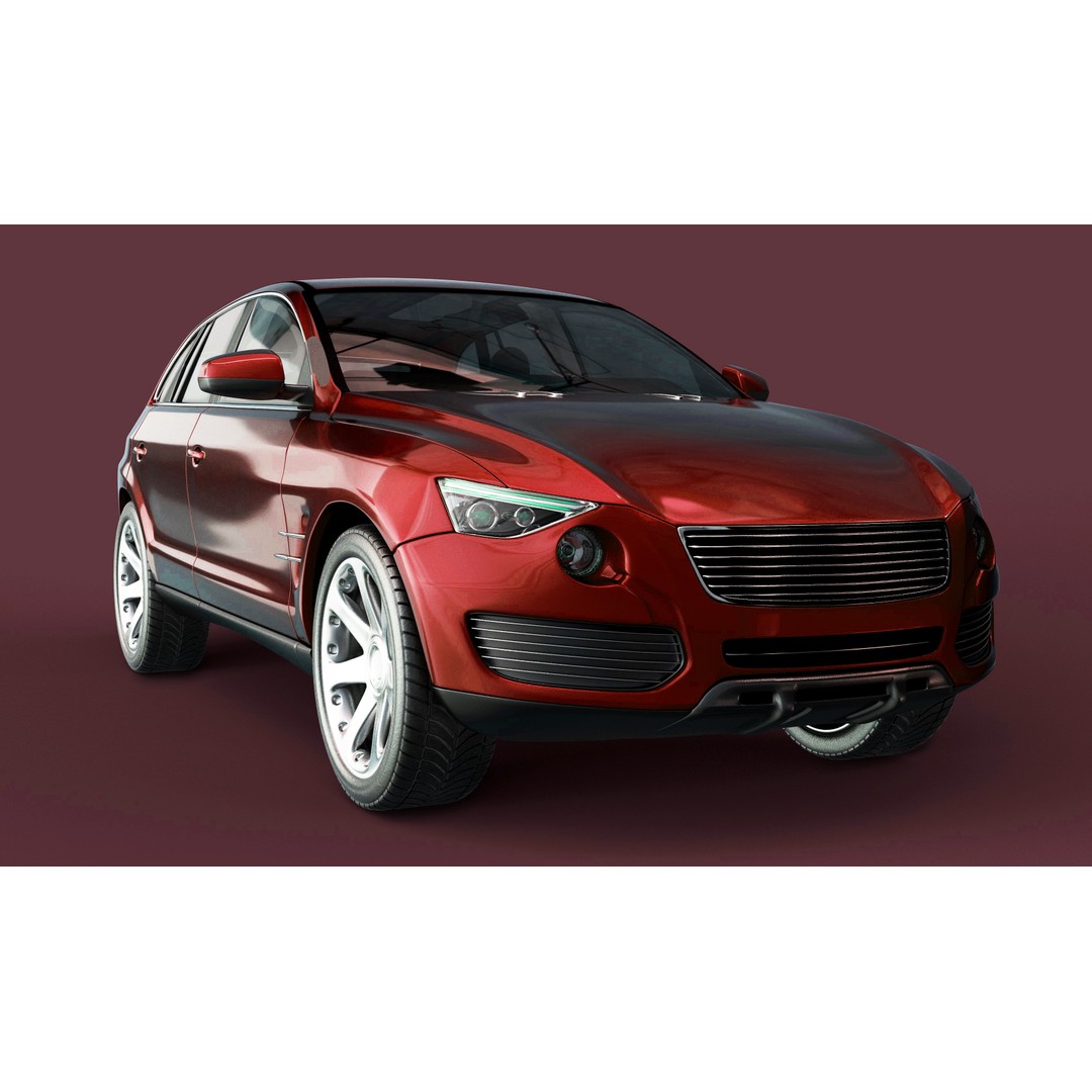 SUV Car 3D Model – High Poly Game Asset, FBX, OBJ, C4D - View 5