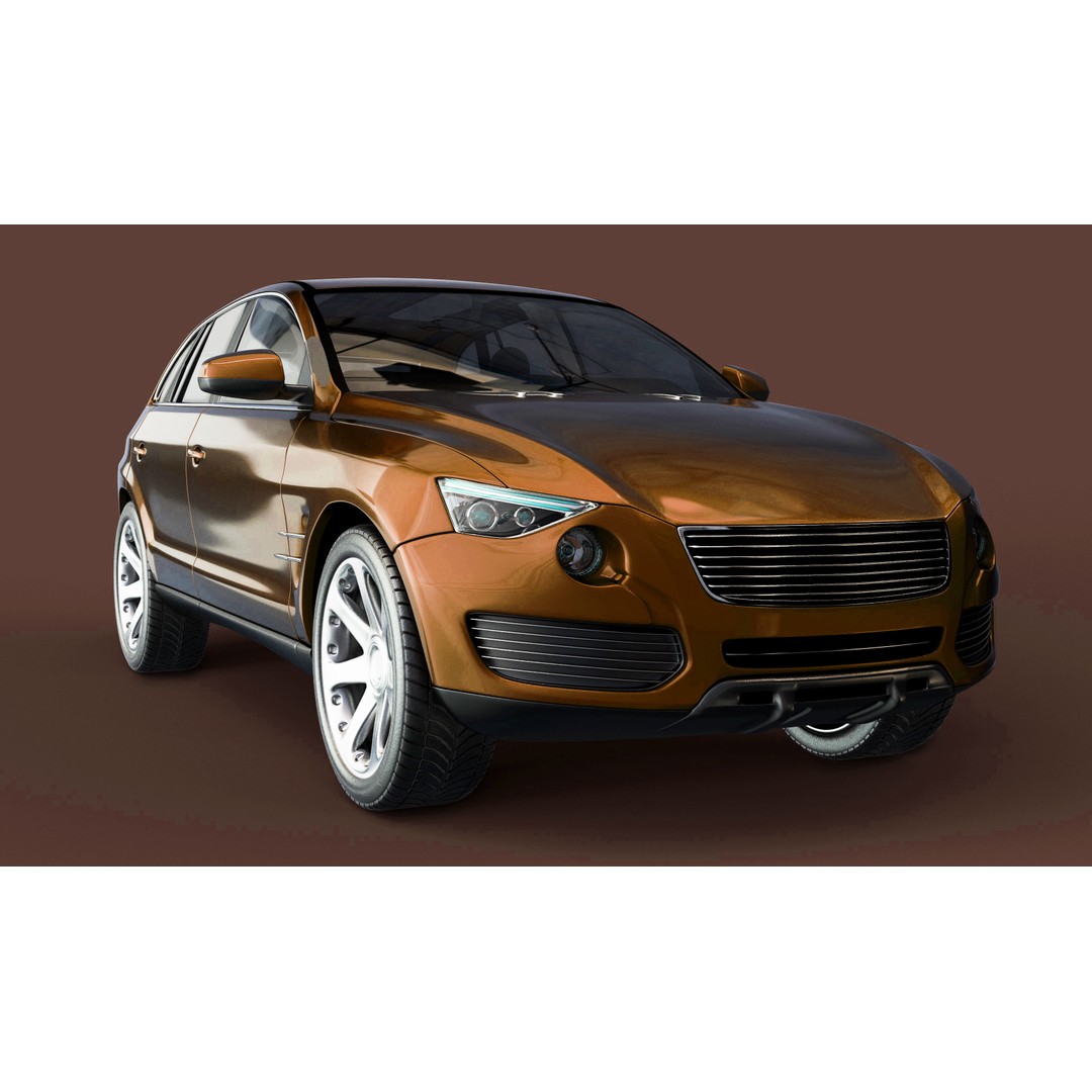 SUV Car 3D Model – High Poly Game Asset, FBX, OBJ, C4D - View 6