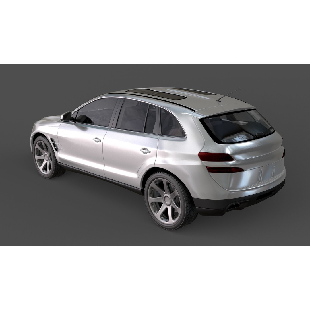 SUV Car 3D Model – High Poly Game Asset, FBX, OBJ, C4D - View 8
