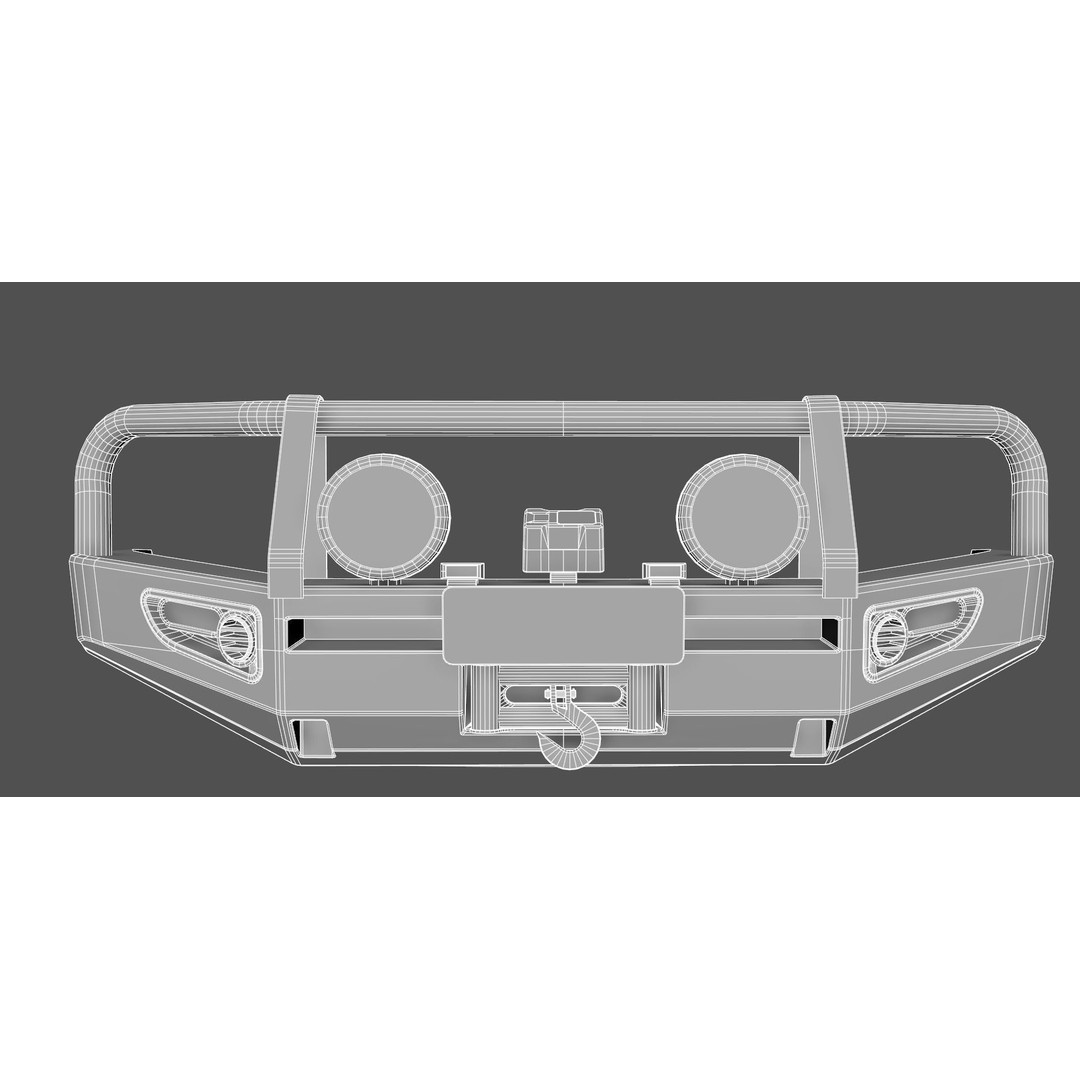 ARB Deluxe LandCruiser Bullbar 3D Model – Low Poly Game Asset, FBX - View 13