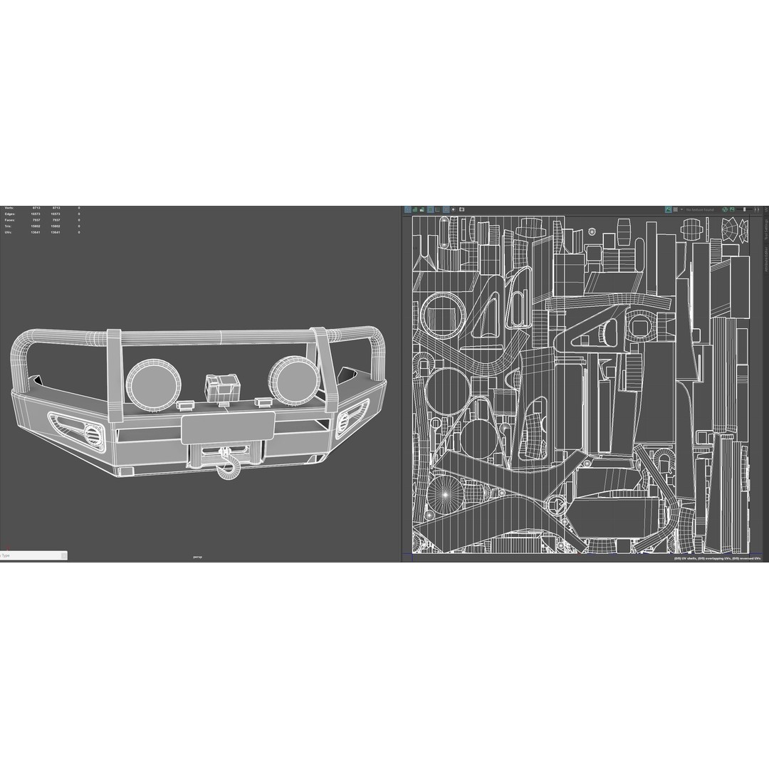 ARB Deluxe LandCruiser Bullbar 3D Model – Low Poly Game Asset, FBX - View 14