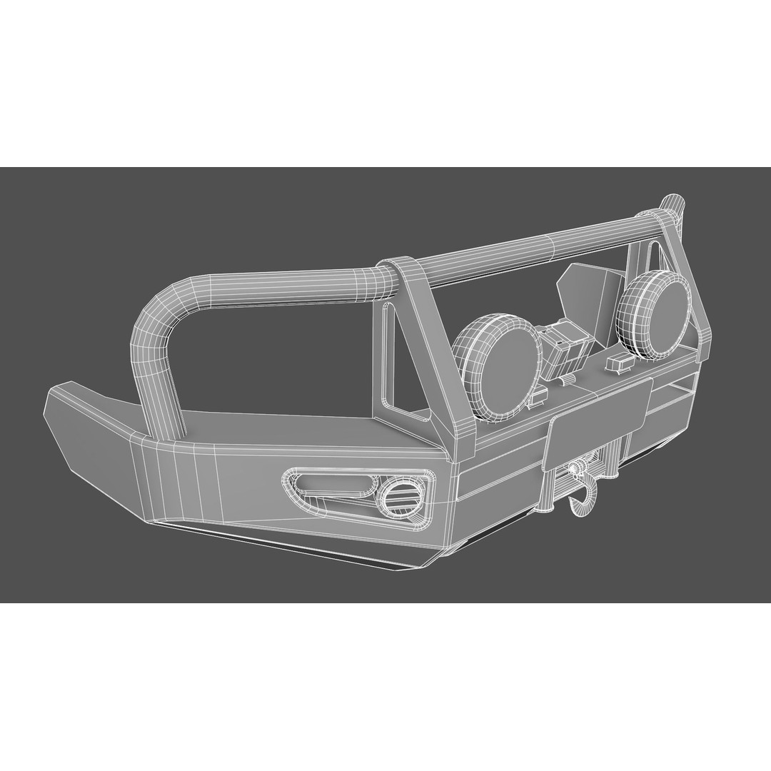 ARB Deluxe LandCruiser Bullbar 3D Model – Low Poly Game Asset, FBX - View 15