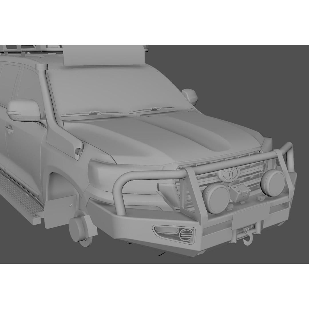 ARB Deluxe LandCruiser Bullbar 3D Model – Low Poly Game Asset, FBX - View 9