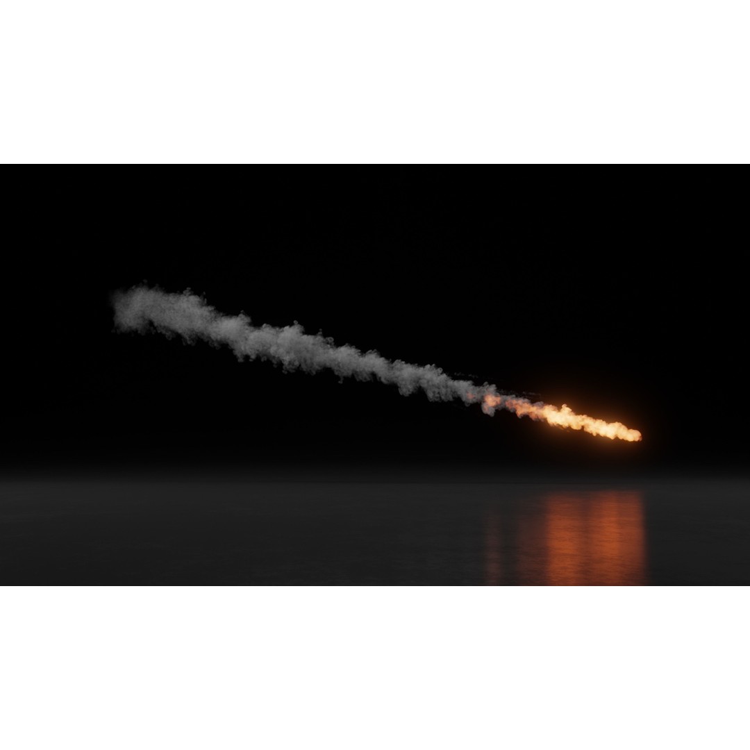 Meteorite Animation 3D Model – High Resolution VDB Files for Animation - View 4