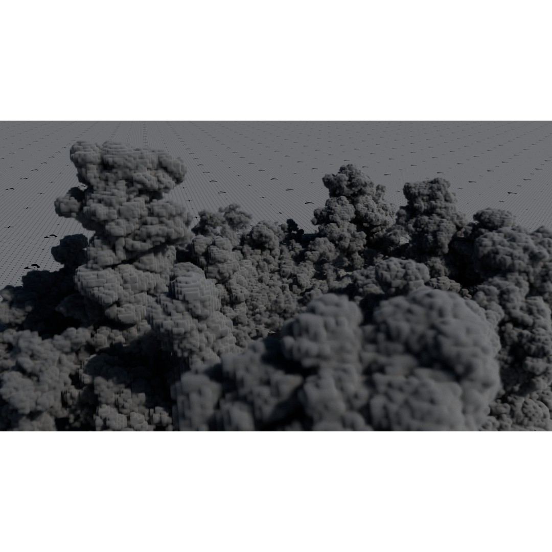 Cumulonimbus Cloud Field 3D Model – Ultra-High Resolution VDBs for Skies