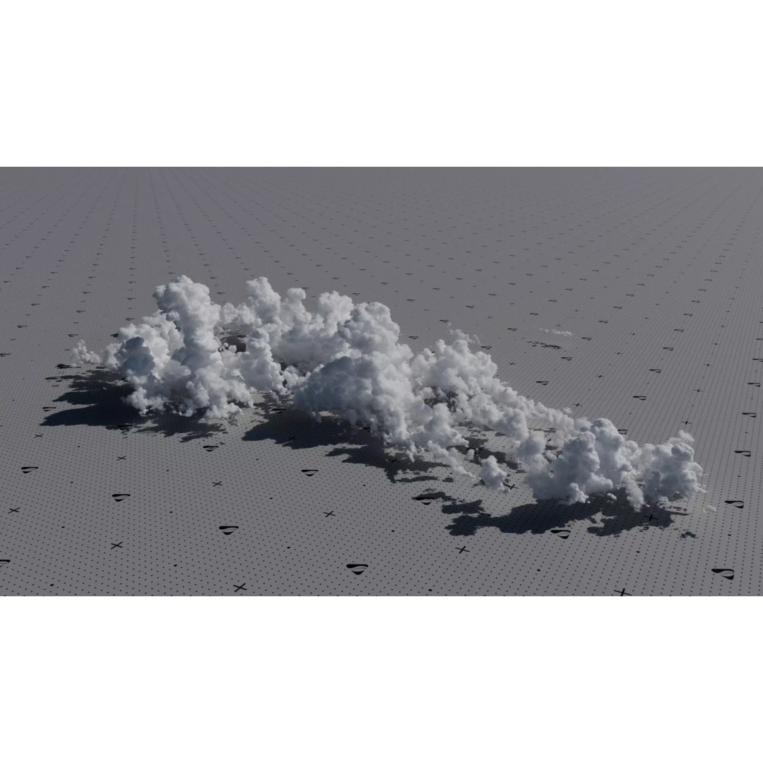 Cumulonimbus Cloud Field 3D Model – Ultra-High Resolution VDBs for Skies - View 2