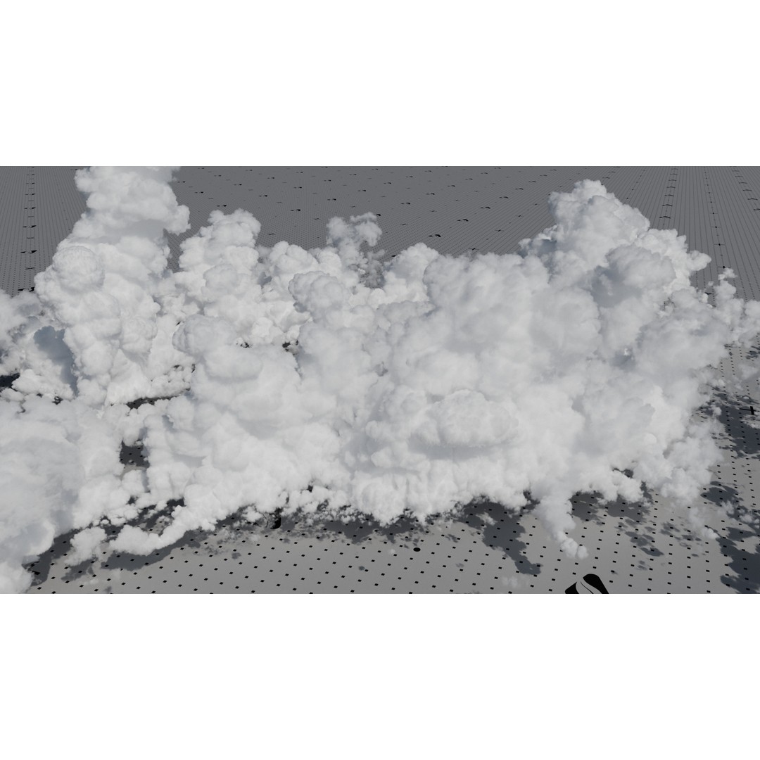 Cumulonimbus Cloud Field 3D Model – Ultra-High Resolution VDBs for Skies - View 3