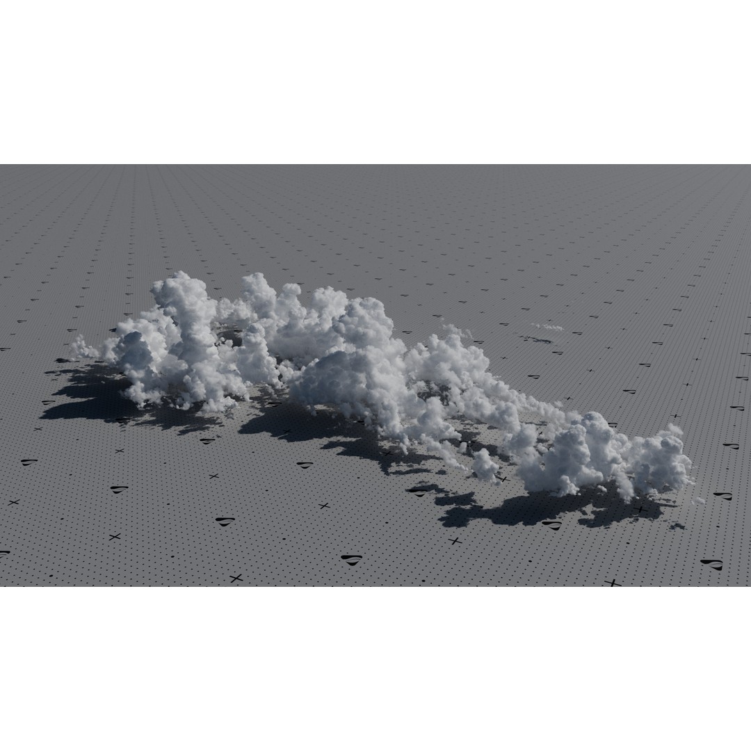 Cumulonimbus Cloud Field 3D Model – Ultra-High Resolution VDBs for Skies - View 9
