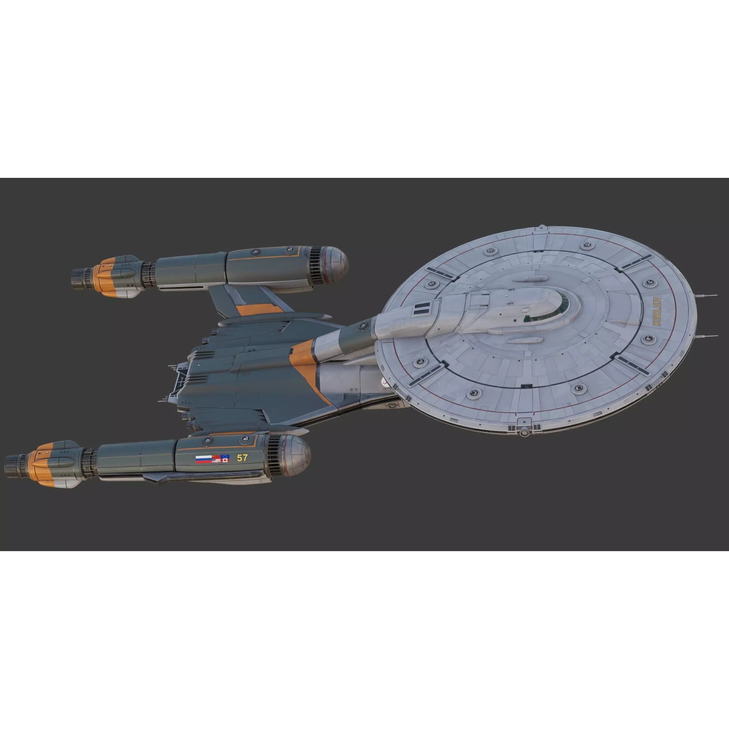 Spaceship KOROLEV - Game-Ready 3D Model