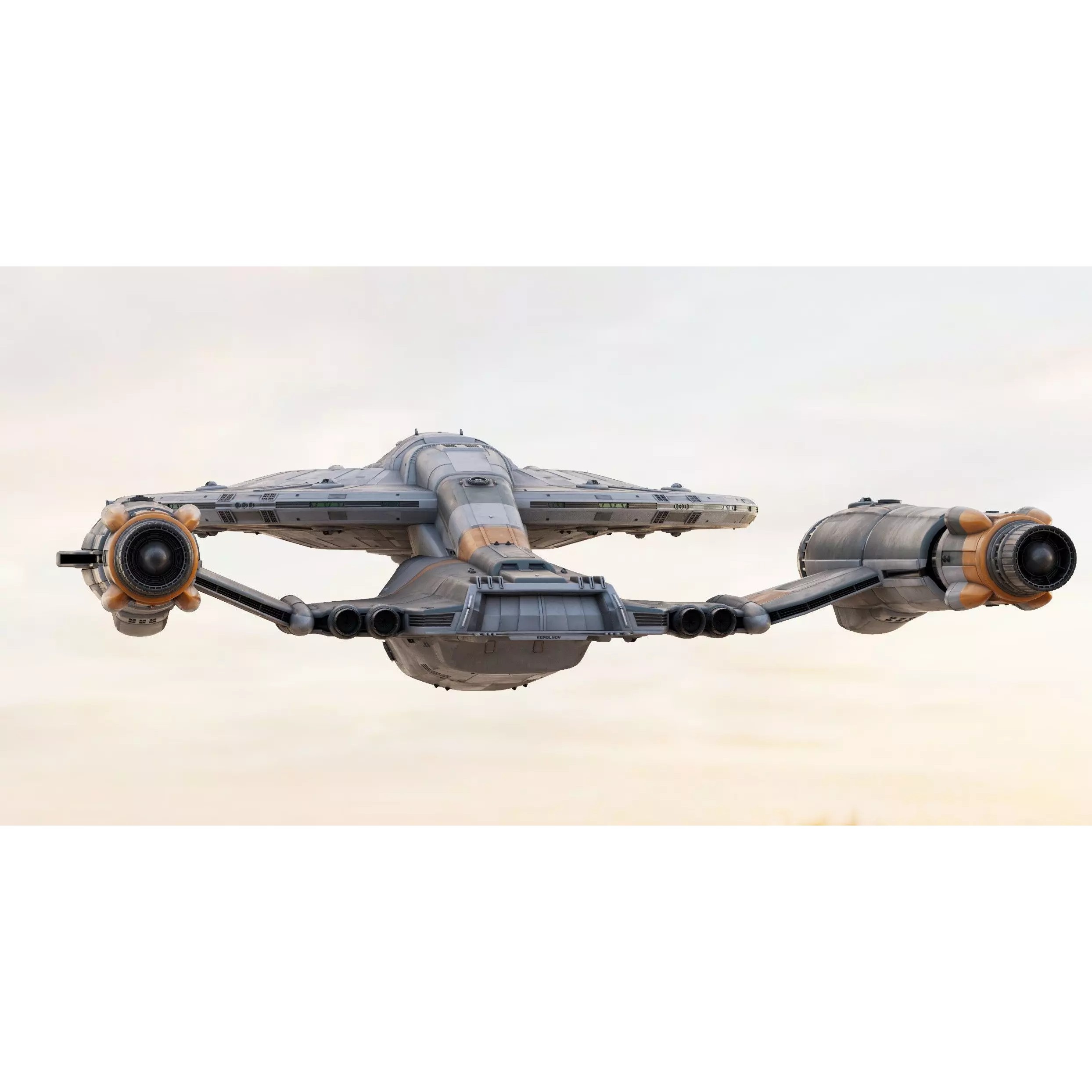 Spaceship KOROLEV - Game-Ready 3D Model - View 5