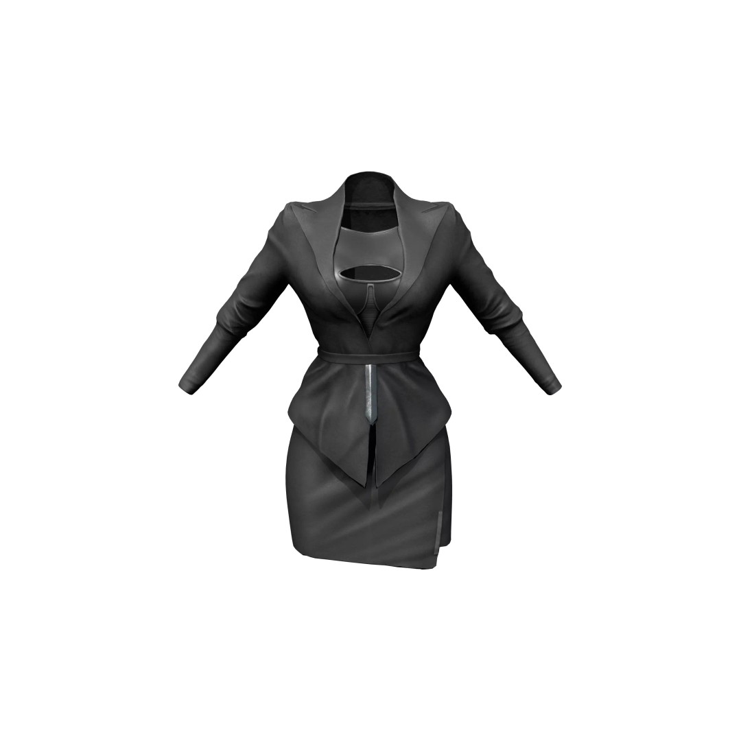 Space Agent Outfit 3D Model – Low Poly Character Clothing, FBX - View 2