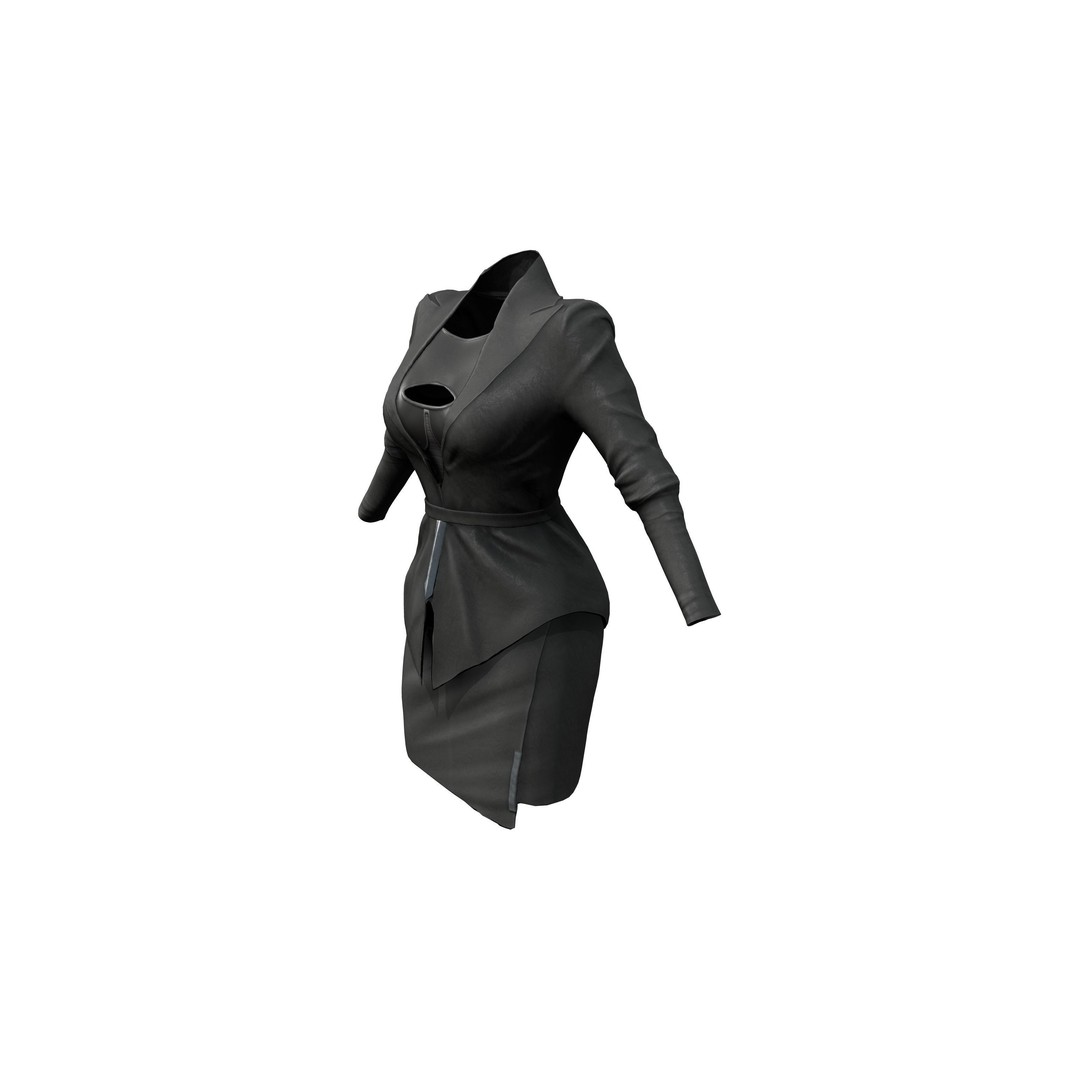 Space Agent Outfit 3D Model – Low Poly Character Clothing, FBX - View 4