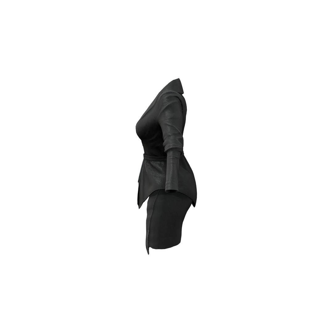 Space Agent Outfit 3D Model – Low Poly Character Clothing, FBX - View 5