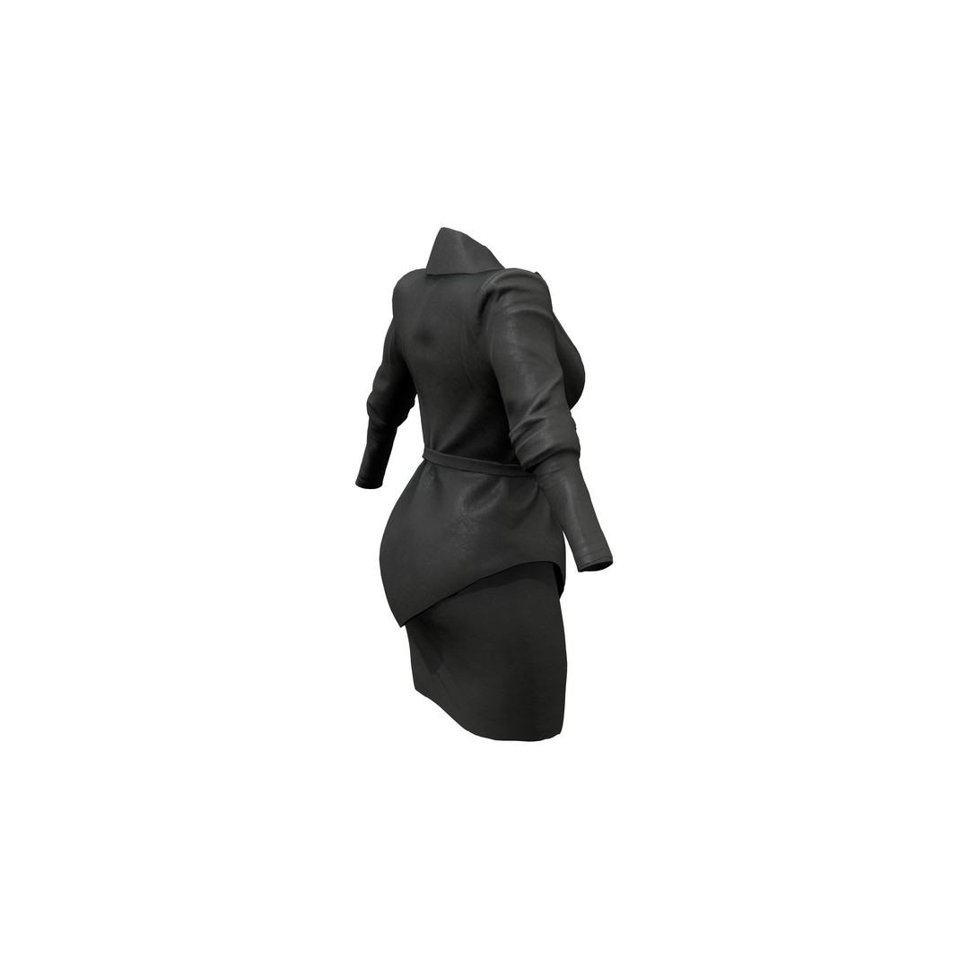 Space Agent Outfit 3D Model – Low Poly Character Clothing, FBX - View 7