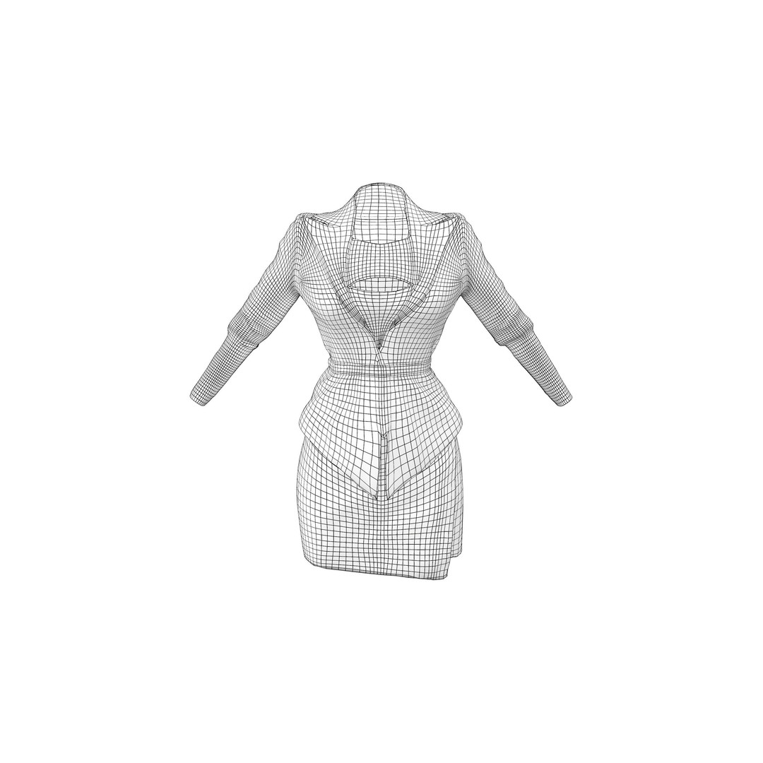 Space Agent Outfit 3D Model – Low Poly Character Clothing, FBX - View 8