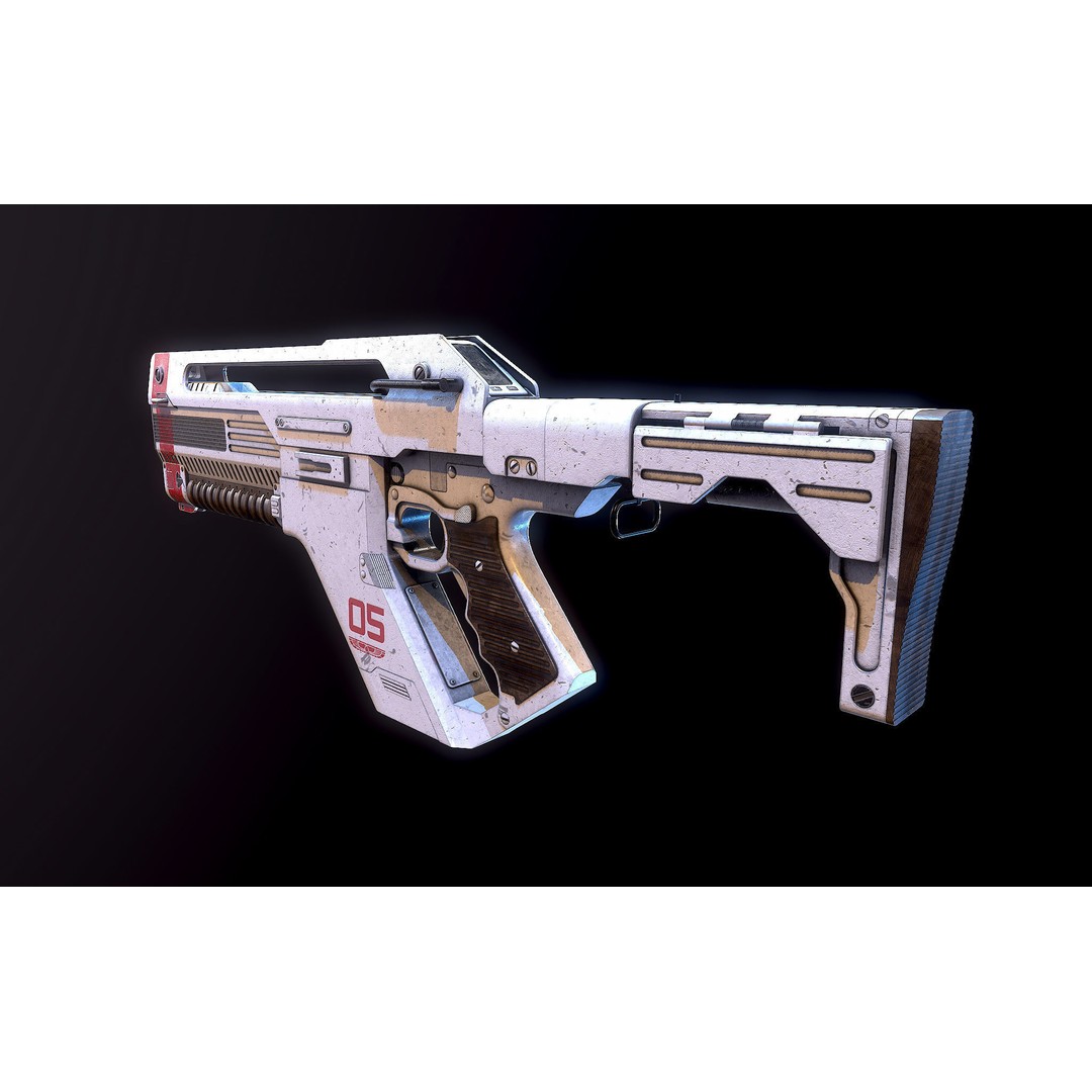 F44AA Pulse Rifle 3D Model – High Poly Game Asset, FBX, OBJ - View 7