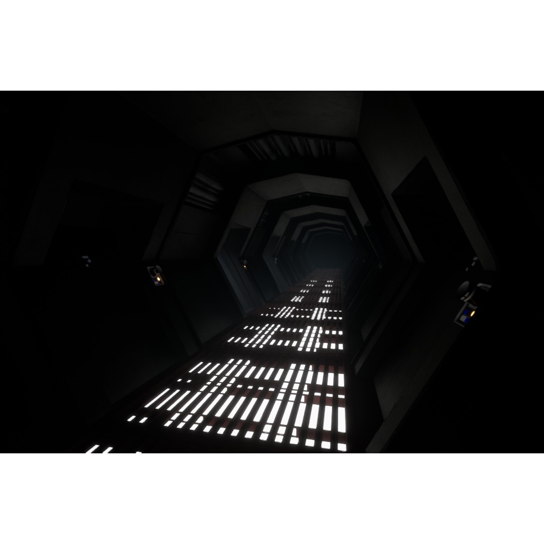 Imperial Style Corridor 3D Model – Low Poly Environment Asset Pack, FBX - View 19