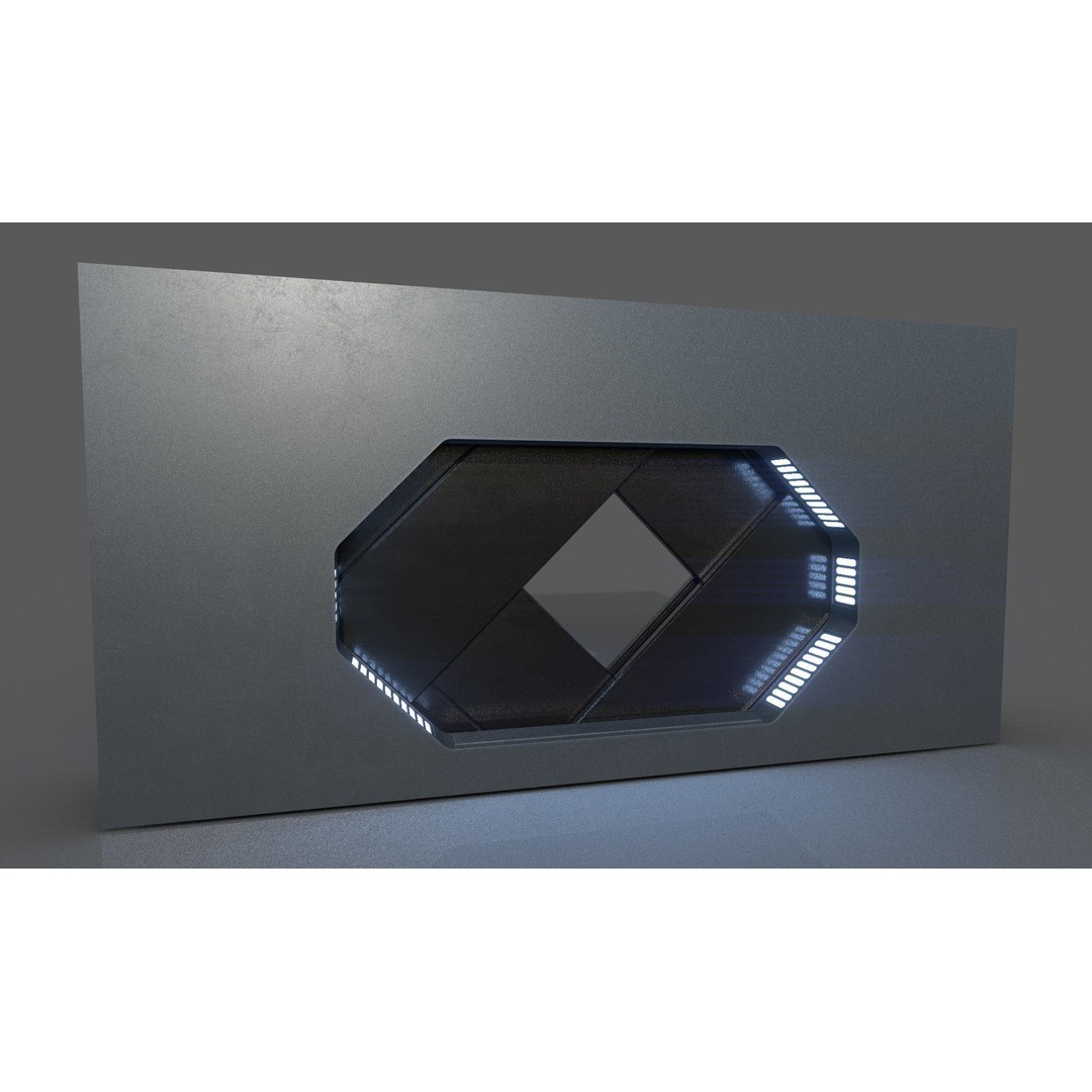 Imperial Style Corridor 3D Model – Low Poly Environment Asset Pack, FBX - View 43