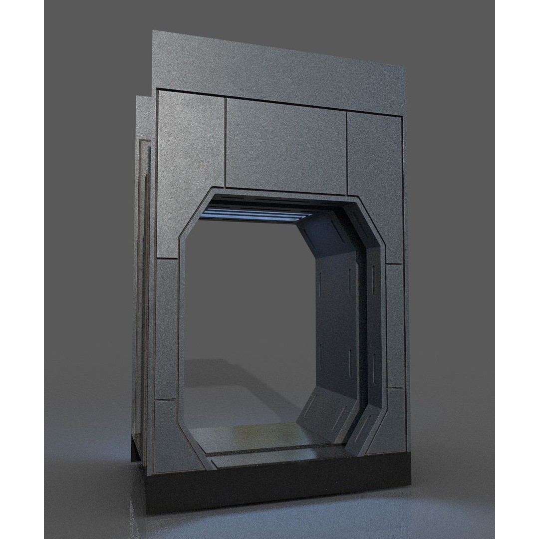 Imperial Style Corridor 3D Model – Low Poly Environment Asset Pack, FBX - View 44