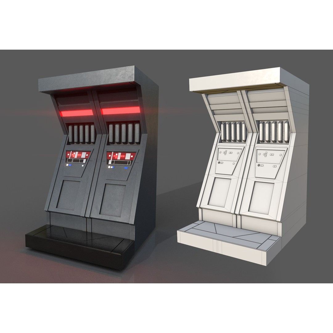 Imperial Style Corridor 3D Model – Low Poly Environment Asset Pack, FBX - View 53