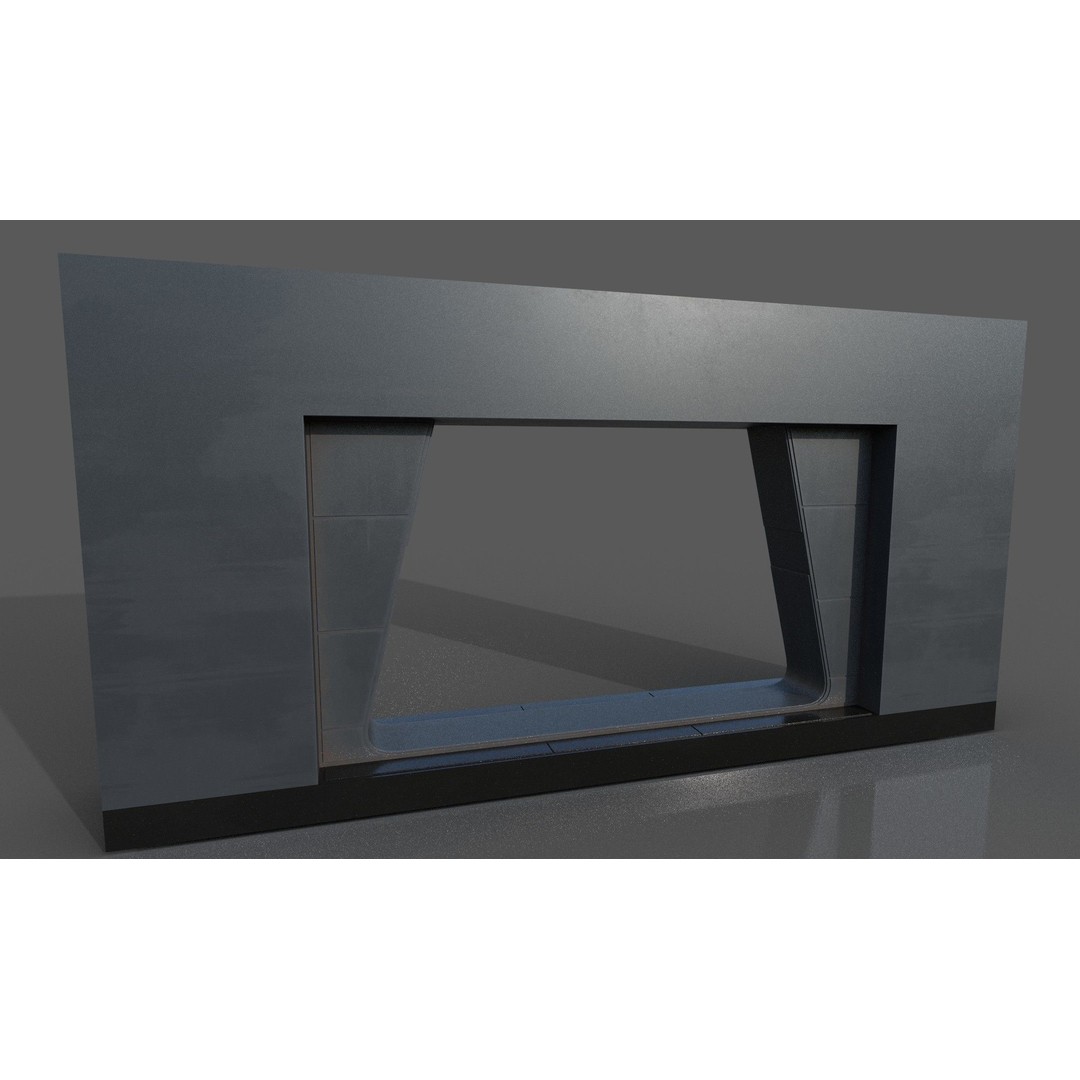 Imperial Style Corridor 3D Model – Low Poly Environment Asset Pack, FBX - View 56